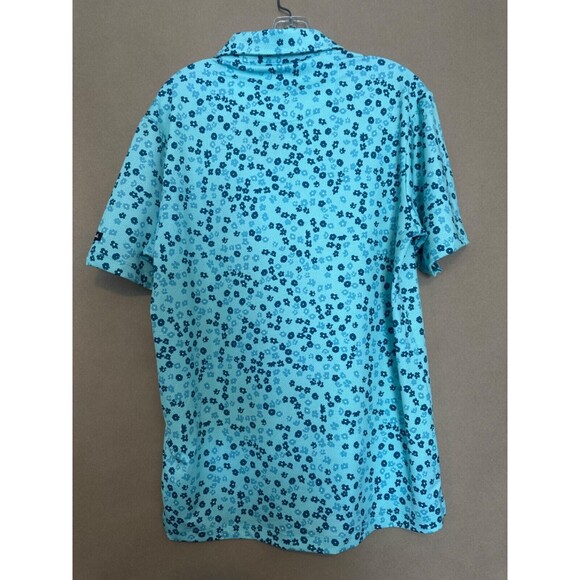 Bad Birdie Blue Floral Polo Shirt - Picture 4 of 5